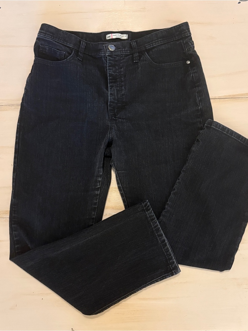 Lee Women's Black Straight-Leg Jeans